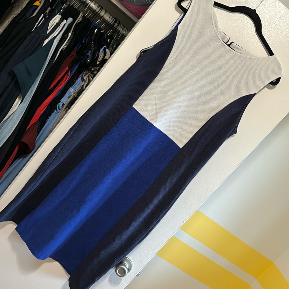 Boden color block shift dress. Size 14L.